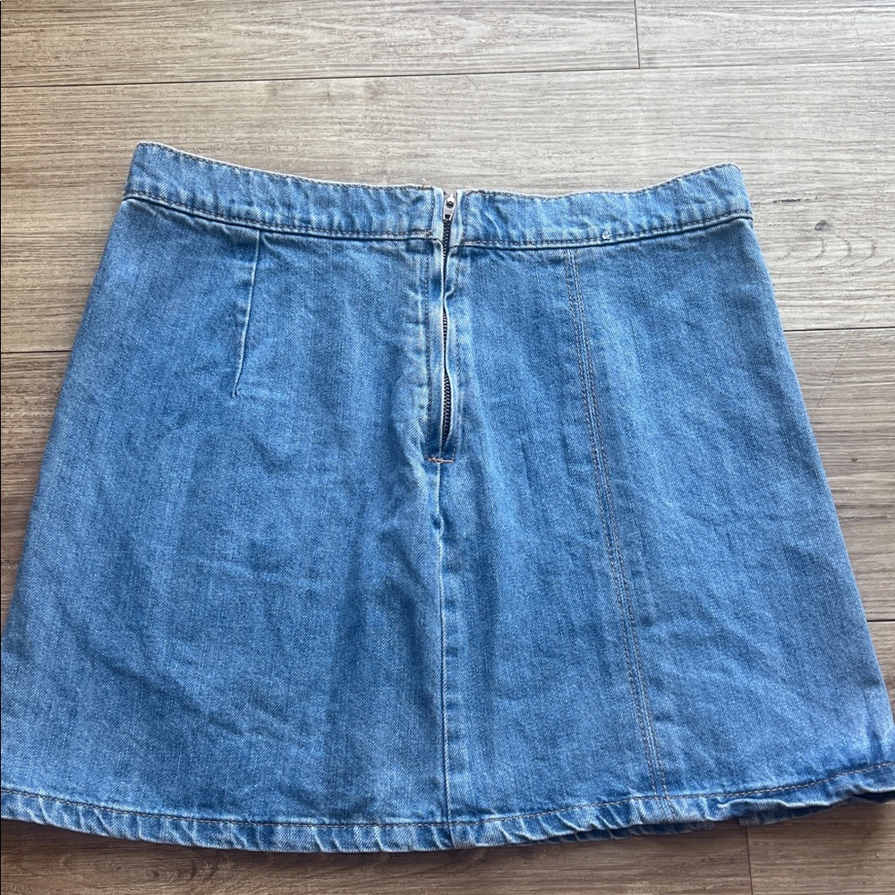 True Craft Light Blue Denim A-Line Skirt